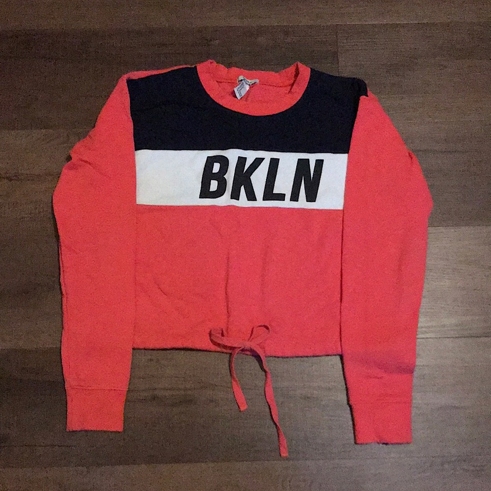 Cropped crewneck sweater